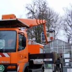 die Öffnung im Dach wird gemacht